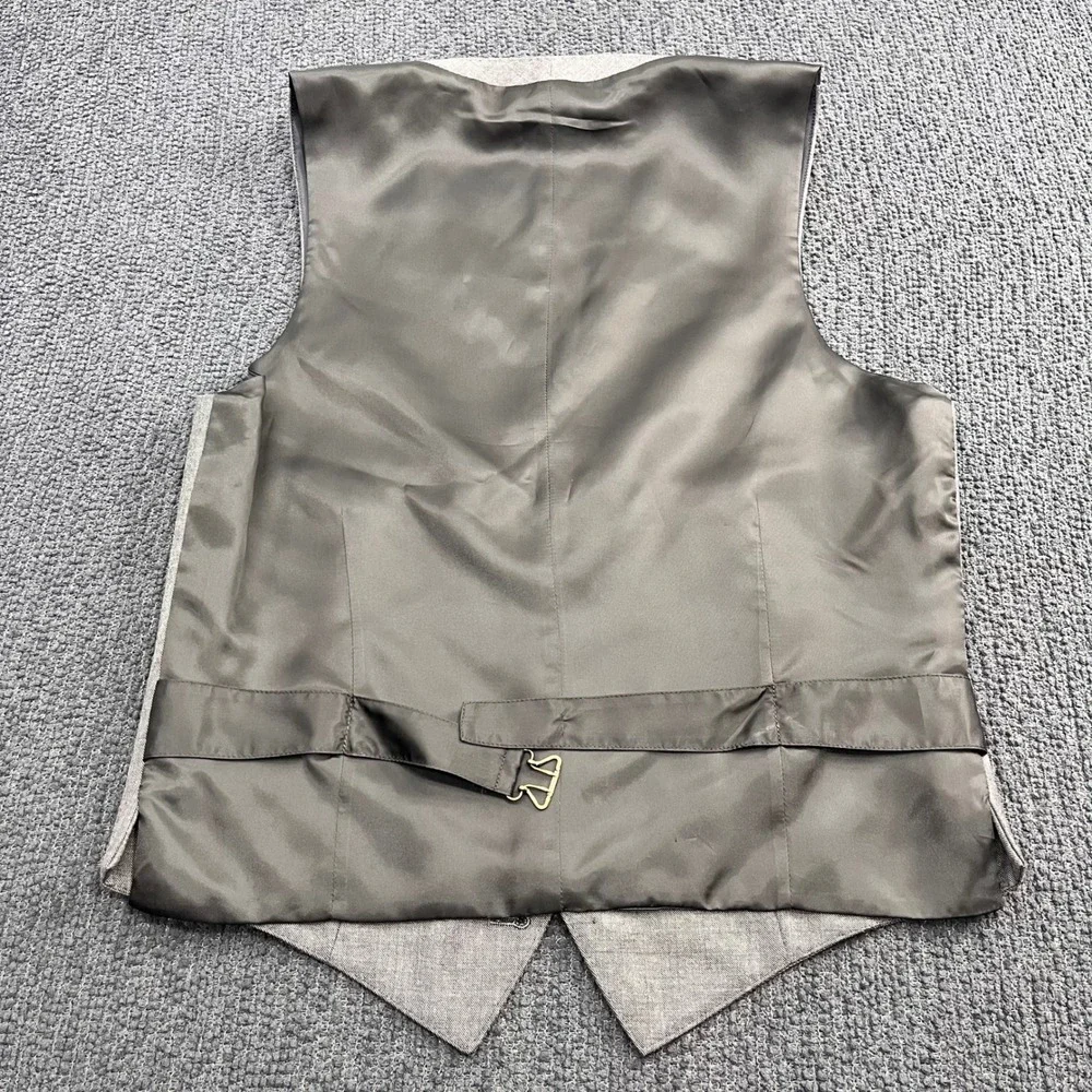 J.Crew Ludlow Suit Vest Grey Herringbone Tollegno 1900 Italian Wool Waistcoat M